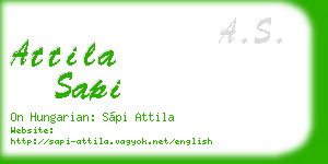 attila sapi business card